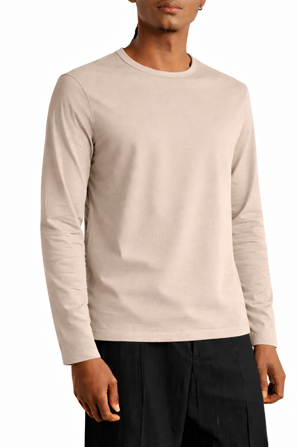 Pull manches longues – Beige Essentiel