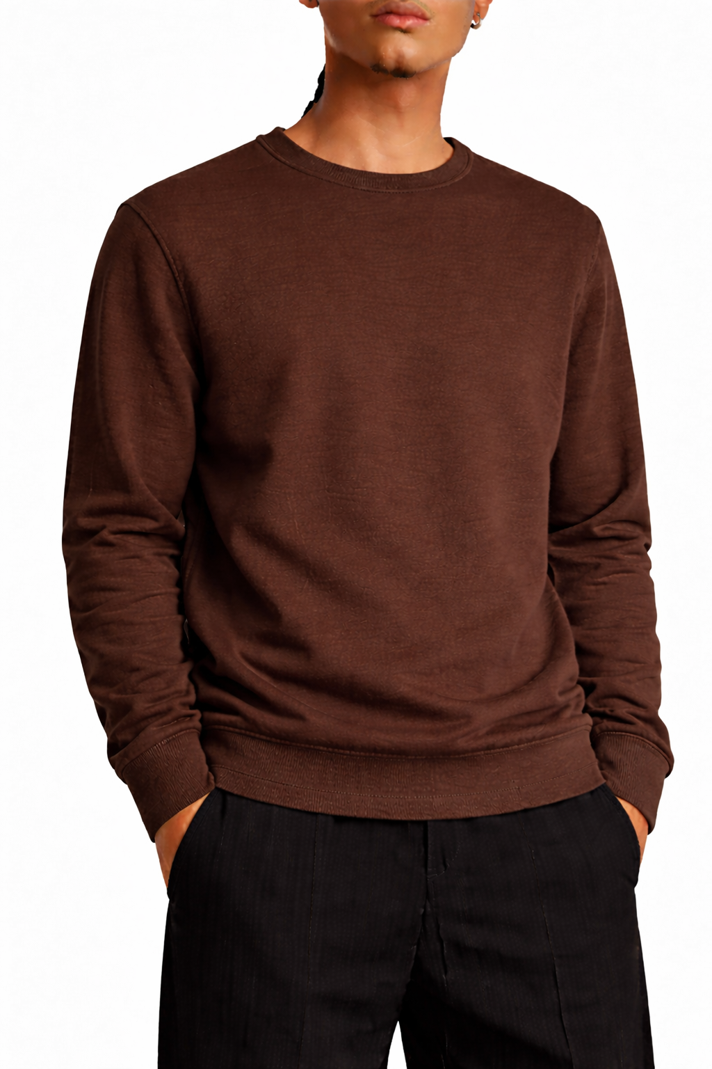 Pull montoné basique – Marron Essentiel