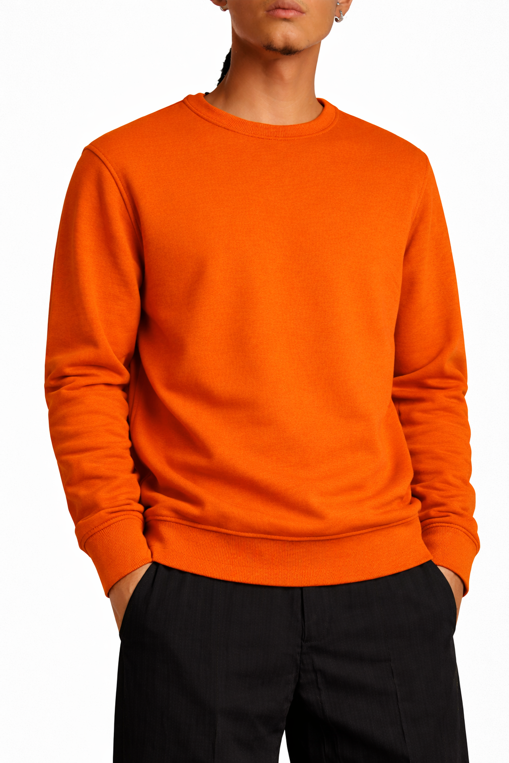 Pull montoné basique – Orange Essentiel